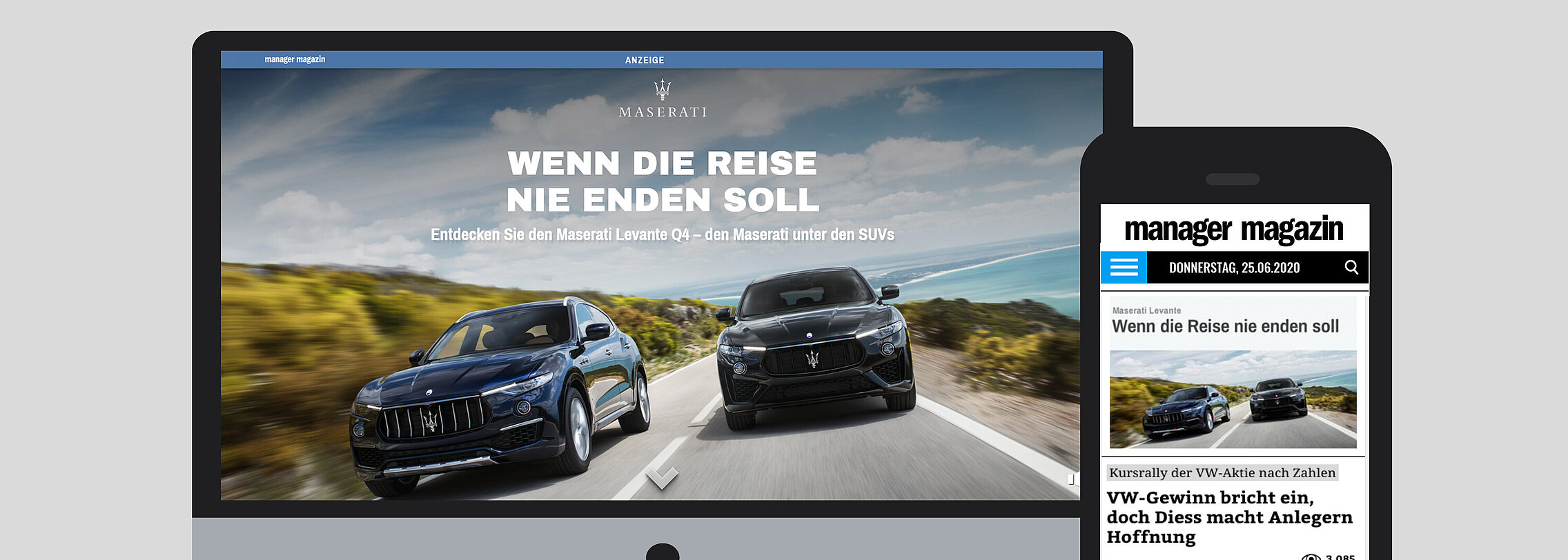 Scrolleytelling für den Kunden Maserati Foto von einem Scrolleytelling des Kunden Maserati