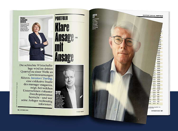 ID_Berichterstattung Heftabbildung, aufgeschlagene Doppelseite, Ressort: Portfolio