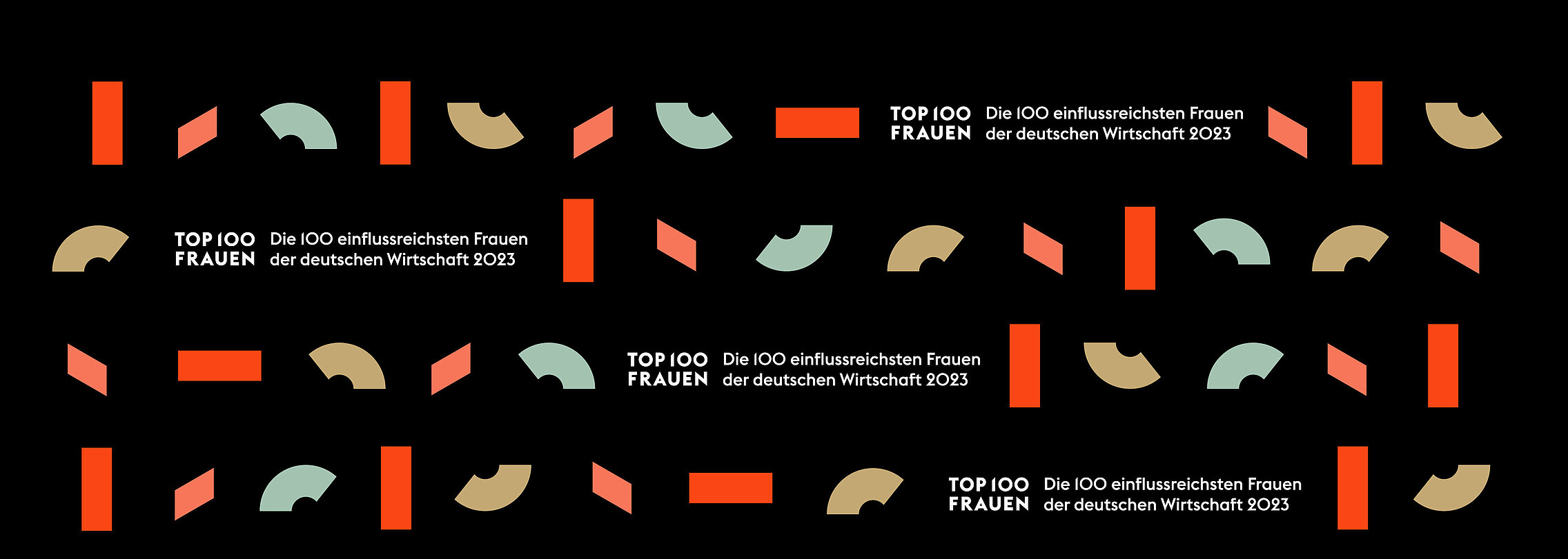 Hero Image/ Grafische Abbildung des neuen Muster-Rapports der »Top100 Frauen«